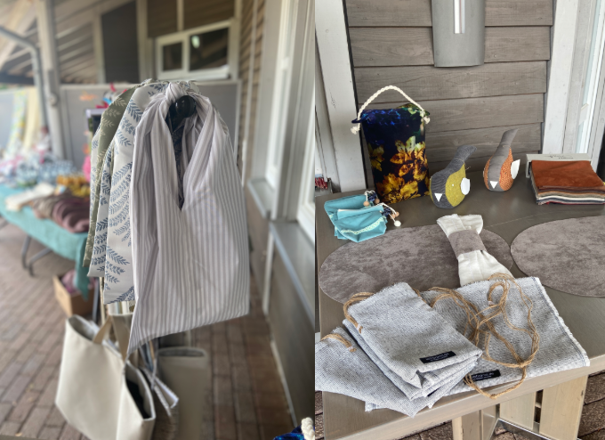 Taschen genäht aus übrig gebliebenen Stoffen 